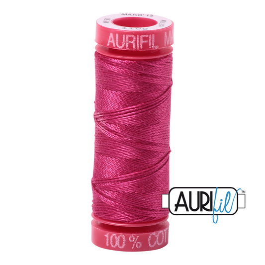 Aurifil Red Plum 1100 12wt Cotton 50m Spool