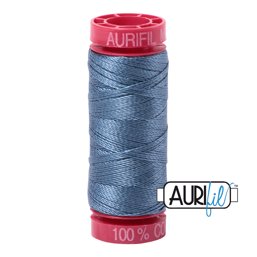 Aurifil Blue Grey 1126 12wt Cotton 50m Spool