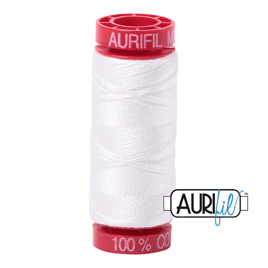 Aurifil Natural White 2021 12wt Cotton 50m Spool