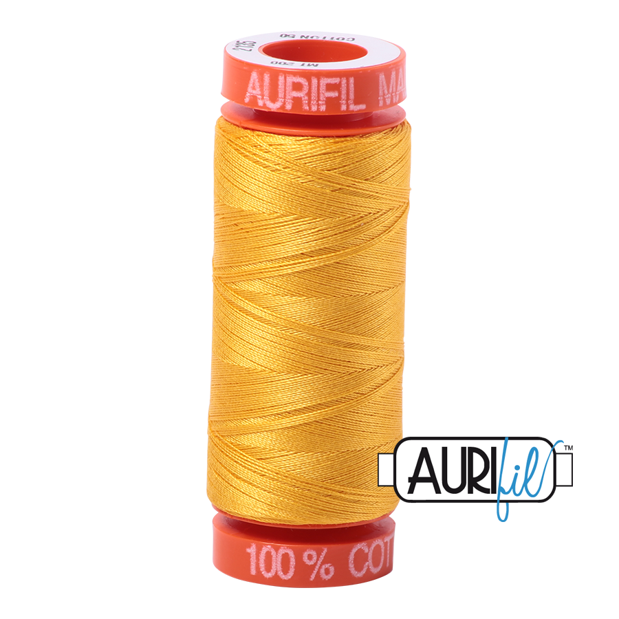 Aurifil 50wt Cotton Yellow 2135 200m Spool