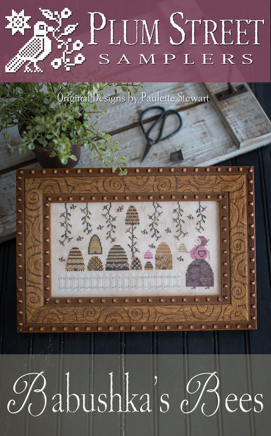 Babushka's Bees Cross Stitch Pattern Plum Street Samplers