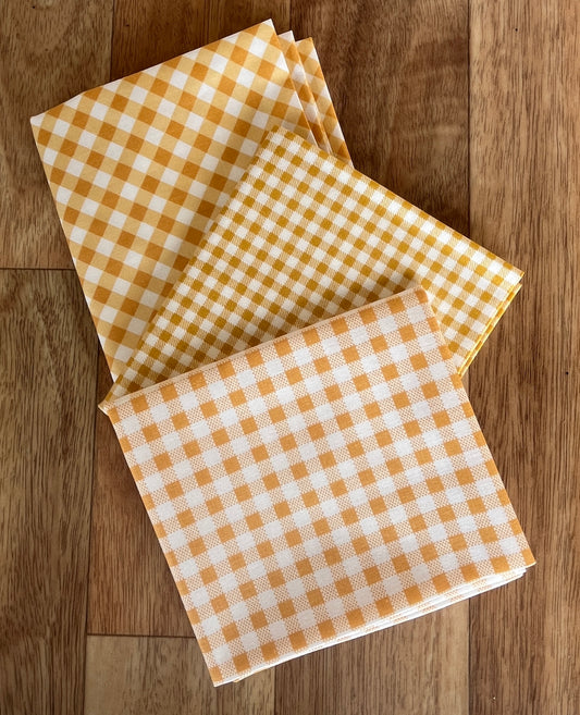 Bee Ginghams Yellows Fat Quarter Bundle Lori Holt for Riley Blake Design