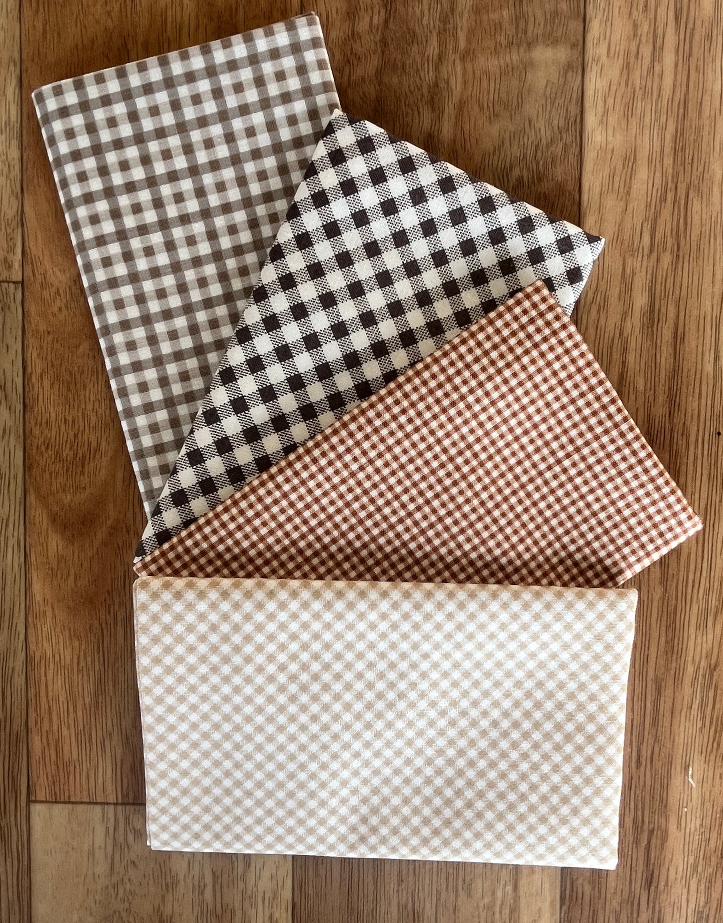 Bee Ginghams Browns Fat Eighth Bundle Lori Holt for Riley Blake Designs