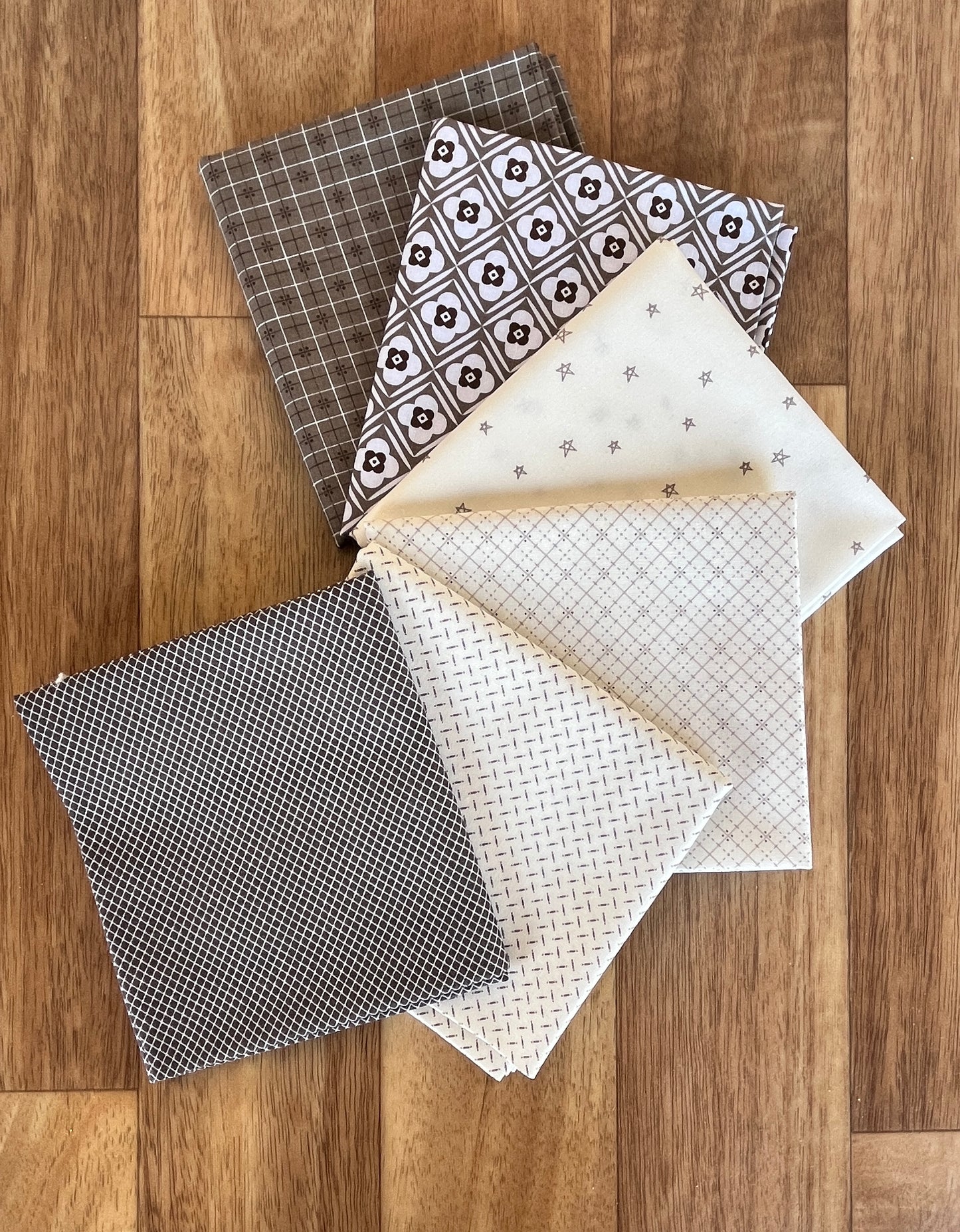 Bee Plaids - Pebble Fat Quarter Bundle by Lori Holt for Riley Blake