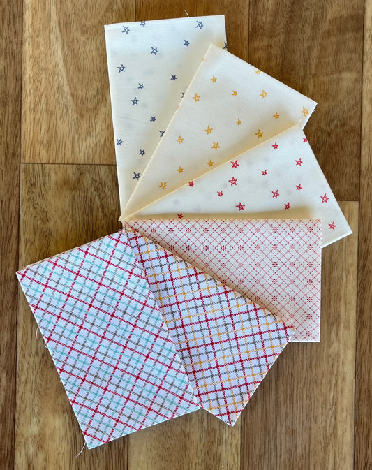 Bee Plaids Whites Fat Eighth Bundle Lori Holt for Riley Blake Designs
