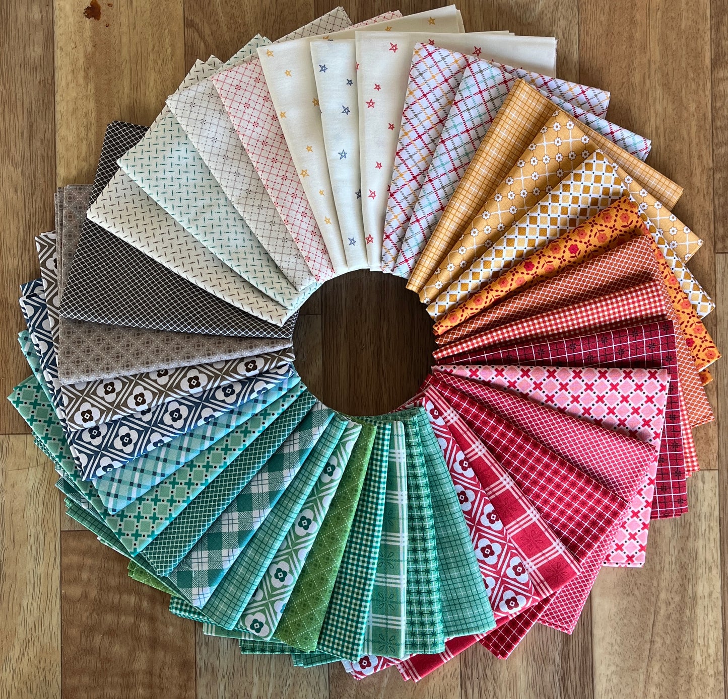 Bee Plaids - Fat Quarter Bundle by Lori Holt for Riley Blake