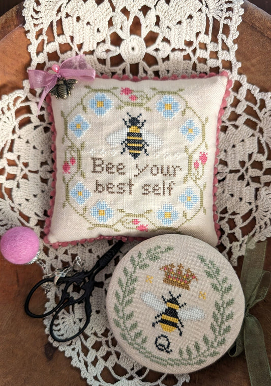 Bee Your Best Self Cross Stitch Pattern by Lila's Studio