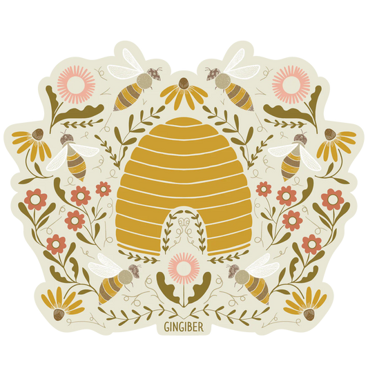 Beehive Sticker by Gingiber