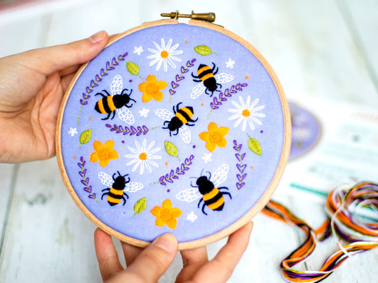 Bees and Lavender Embroidery Kit by Oh Sew Bootiful