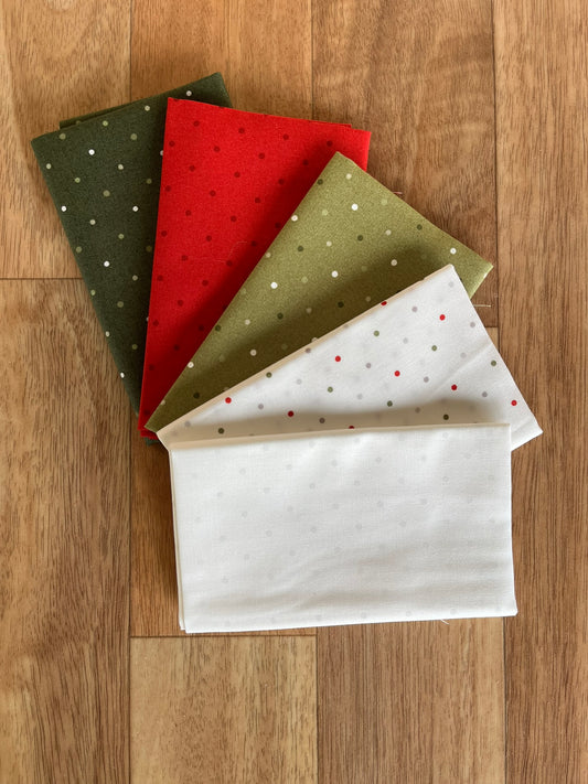 Berry & Pine Magic Dot Fat Eighth Bundle by Lella Boutique for Moda Fabrics