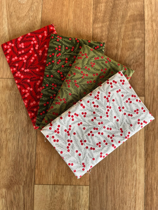 Berry & Pine Needles Fat Eighth Bundle by Lella Boutique for Moda Fabrics