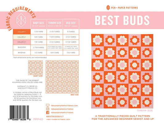 Best Buds Quilt Pattern Pen and Paper