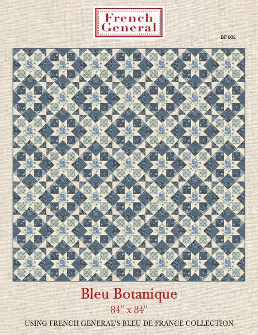 Bleu Botanique Quilt Pattern by French General