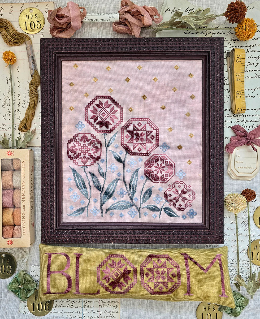 Blooming Quakers Cross Stitch Pattern Hello from Liz Mathews