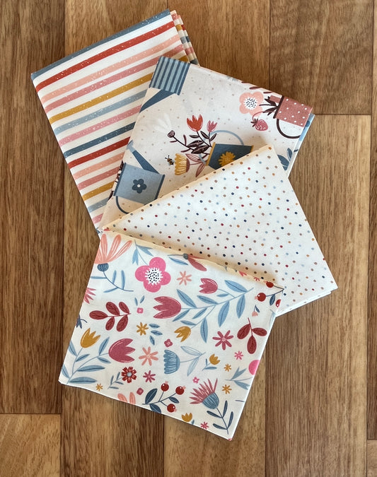 Blossoms and Blooms Whites Fat Quarter Bundle by Elena Amo for Moda Fabrics