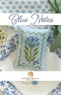 Blue Notes Number 2 Cross Stitch Pattern by October House Fiber Arts