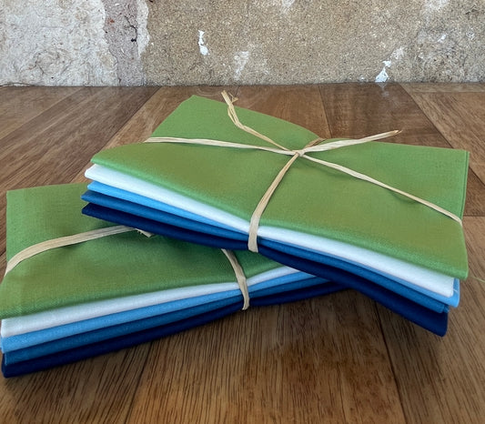 Blueprint Bella Solids Coordinates Fat Eighth Bundle by Camille Roskelley for Moda Fabrics