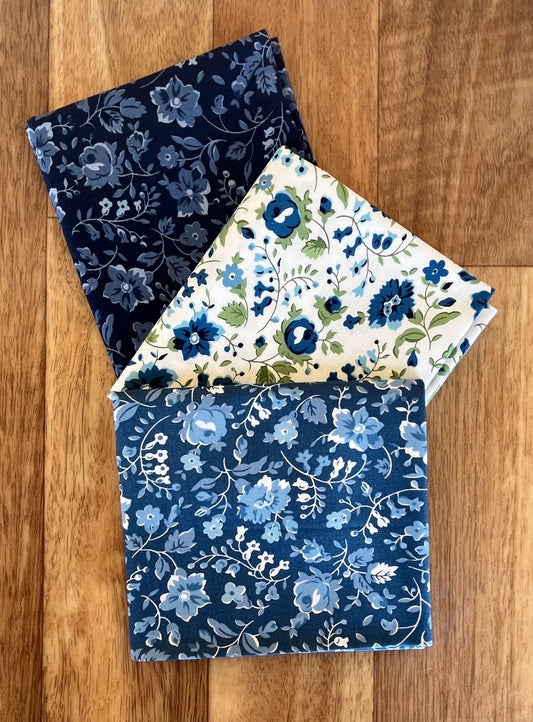 Blueprint Vineyard Floral Fat Quarter Bundle by Camille Roskelley for Moda Fabrics