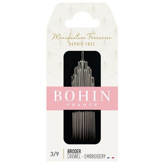 Bohin Embroidery Needles Assorted Sizes 3/9