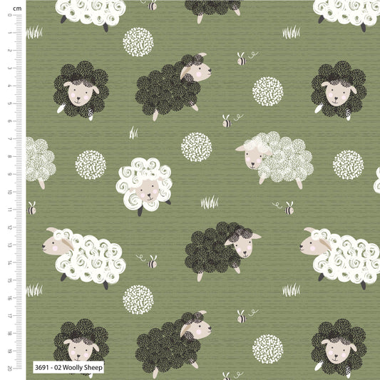 Bramble & Bumble 02 Woolly Shop by The Craft Cottage Co for Visage Fabrics (sold in 25cm increments)