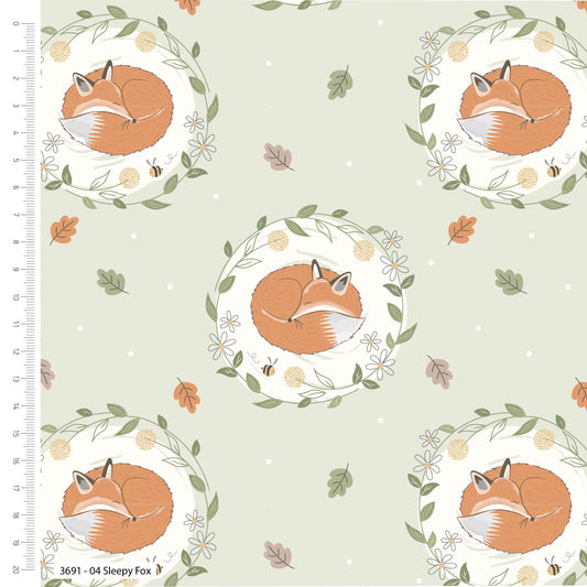 Bramble & Bumble 04 Sleepy Fox by The Craft Cottage Co for Visage Fabrics (sold in 25cm increments)