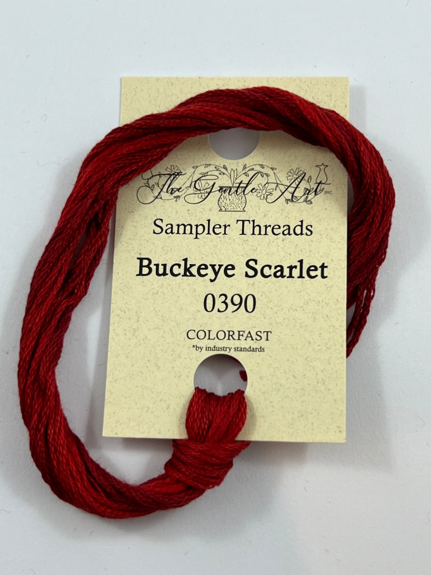 Buckeye Scarlet 0390 The Gentle Art Sampler Thread 6 Stranded Hand Dyed Embroidery Floss