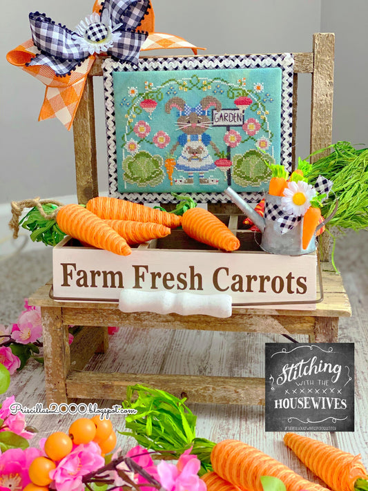 Bunny Garden Cross Stitch Pattern Stitching with the Housewives