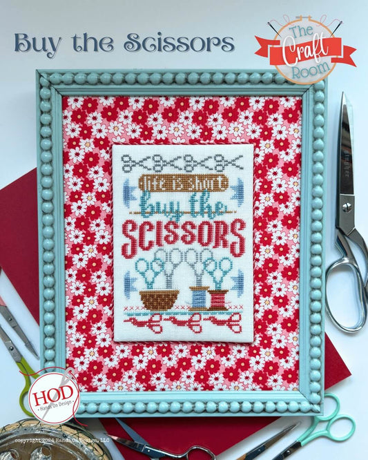 Buy The Scissors Cross Stitch Pattern by Hands on Design