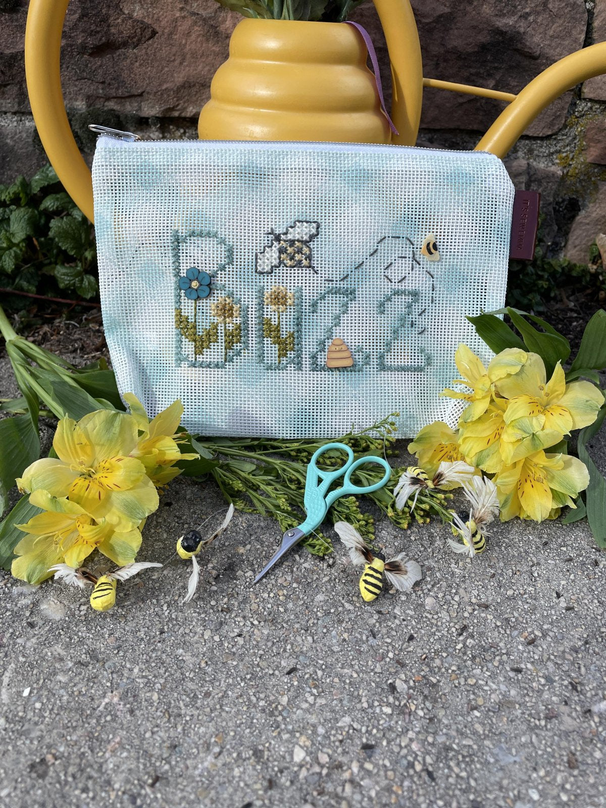 Buzz Mini Bag cross-stitch pattern by Shepherds Bush