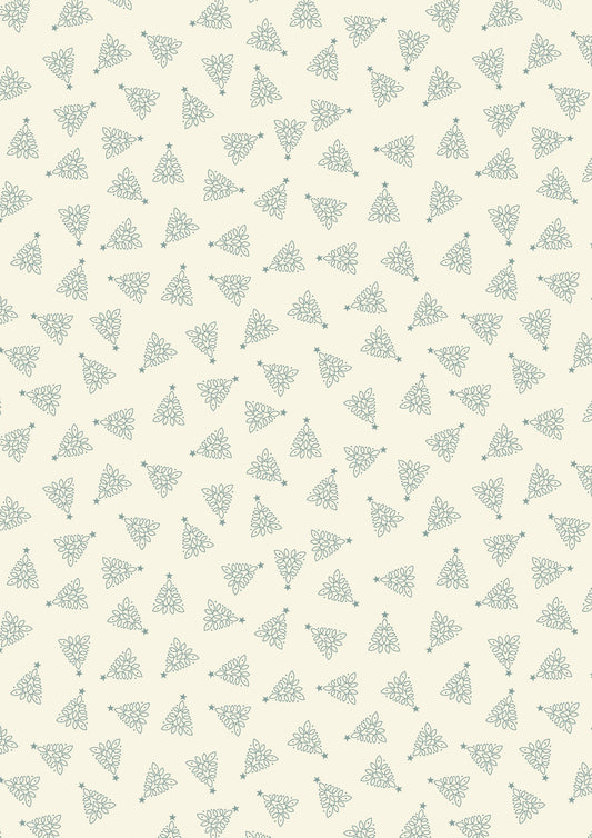 Celtic Christmas Celtic Trees on Cream C131A by Lewis and Irene (sold in 25cm increments)