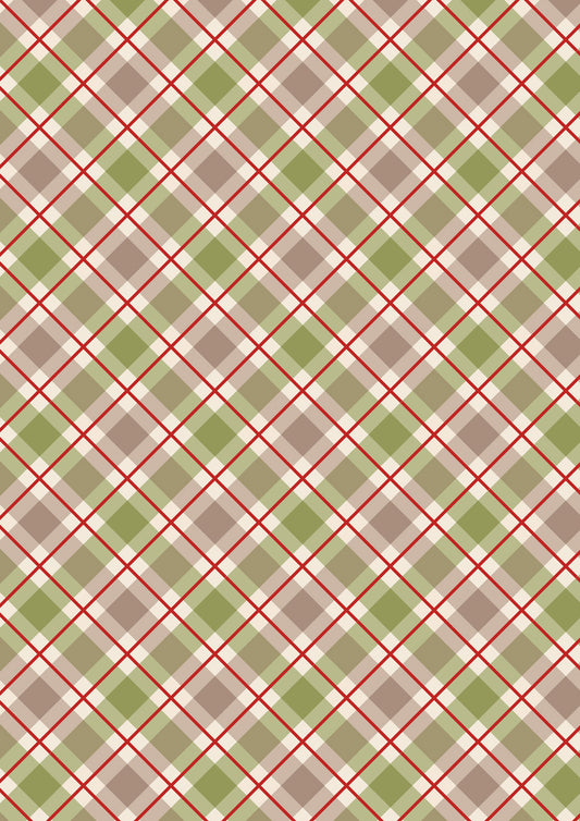 Celtic Christmas Highland Check C132B by Lewis and Irene (sold in 25cm increments)