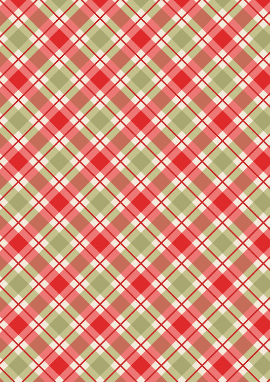 Celtic Christmas Christmas Check C132C by Lewis and Irene (sold in 25cm increments)