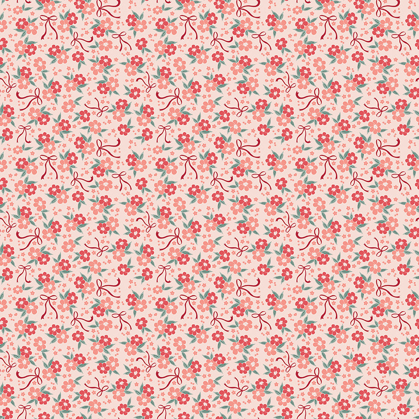 Afternoon Tea Floral Blush C14036 by Beverly McCullough for Riley Blake (sold in 25cm increments)