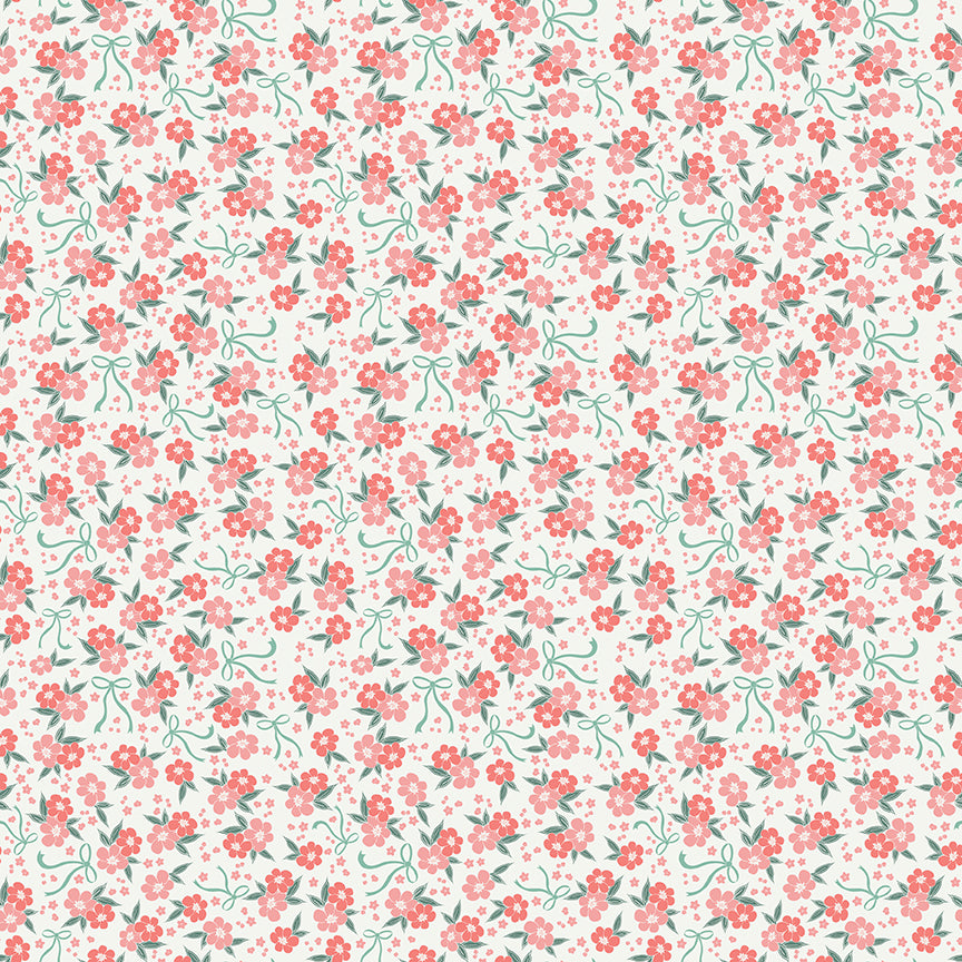 Afternoon Tea Floral Sand C14036 by Beverly McCullough for Riley Blake (sold in 25cm increments)