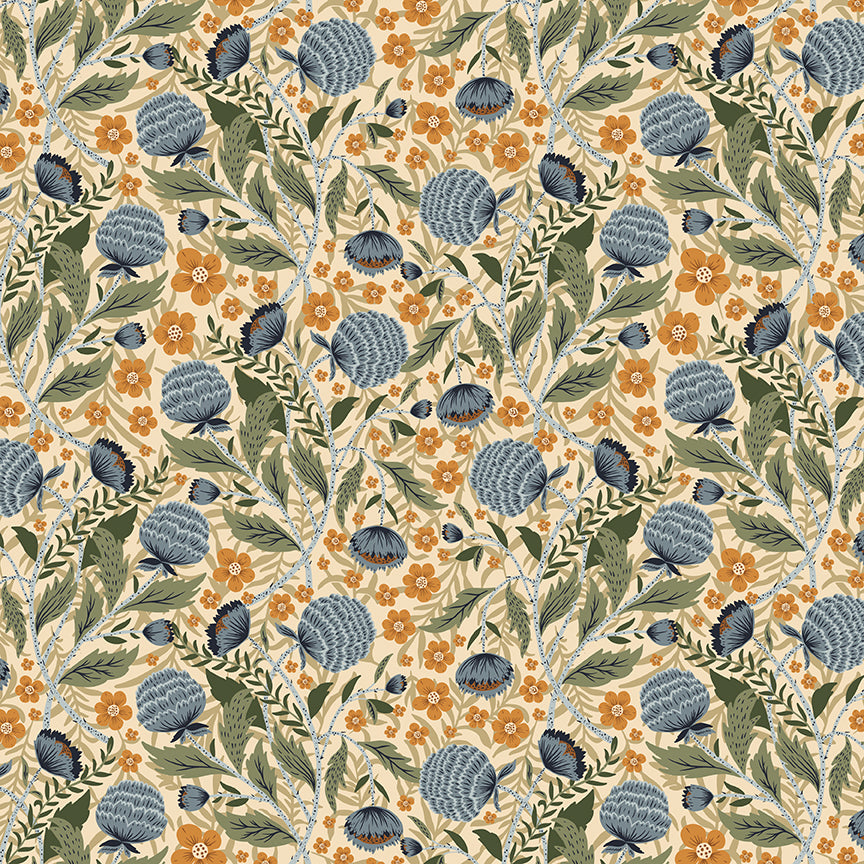 The Old Garden William 14231 Vanilla by Danelys Sidron for Riley Blake Designs (sold in 25cm increments)