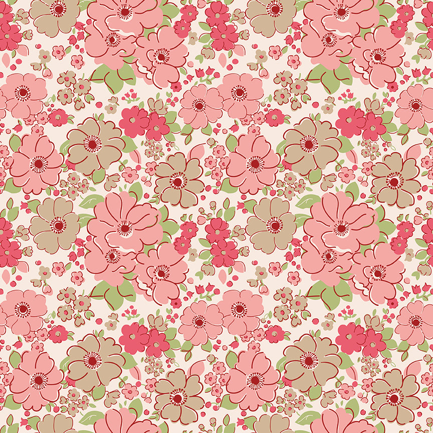 Mercantile Lovely Tearose C14380 by Lori Holt for Riley Blake (sold in 25cm increments)