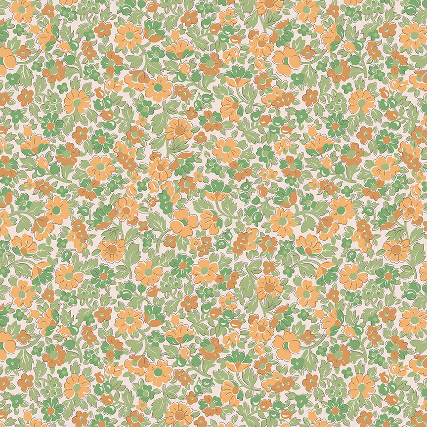 Mercantile Beloved Riley Green C14383 by Lori Holt for Riley Blake (sold in 25cm increments)