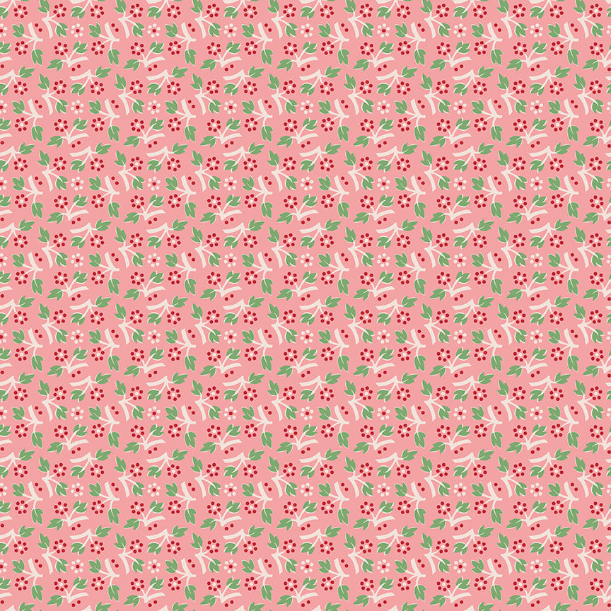 Mercantile Memories Coral C14390 by Lori Holt for Riley Blake (sold in 25cm increments)