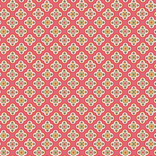 Mercantile Sentiment Tea Rose C14396 by Lori Holt for Riley Blake (sold in 25cm increments)