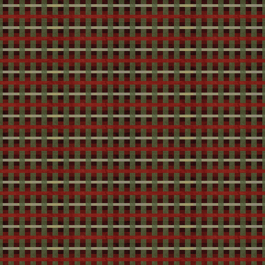 Up on the Housetop Plaid Cranberry C14735 by Teresa Kogut for Riley Blake Designs (sold in 25cm increments)