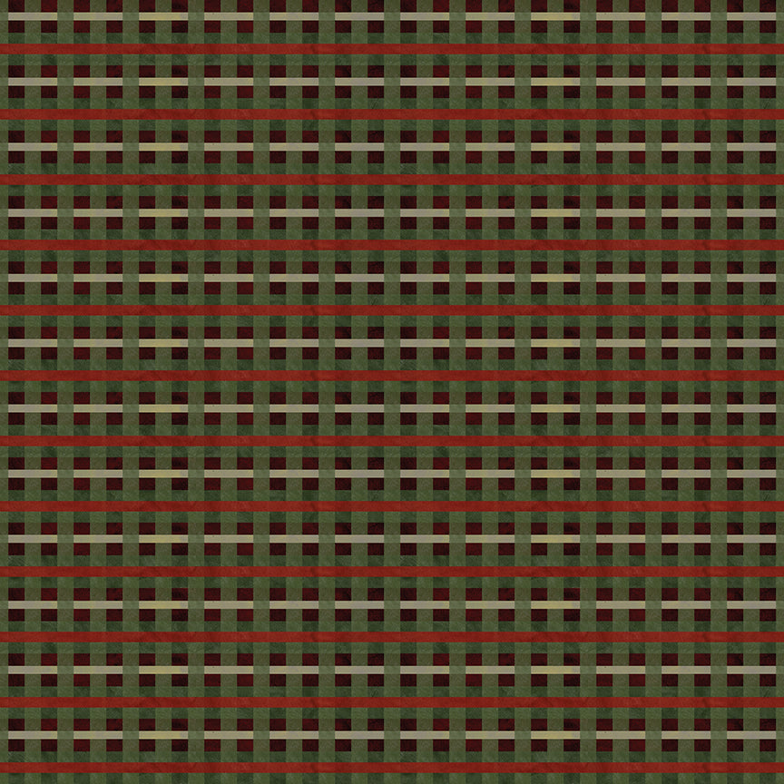 Up on the Housetop Plaid Green C14735 by Teresa Kogut for Riley Blake Designs (sold in 25cm increments)