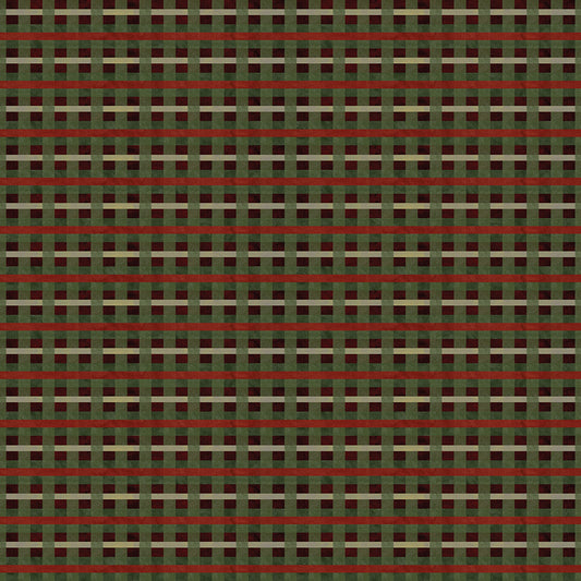 Up on the Housetop Plaid Green C14735 by Teresa Kogut for Riley Blake Designs (sold in 25cm increments)