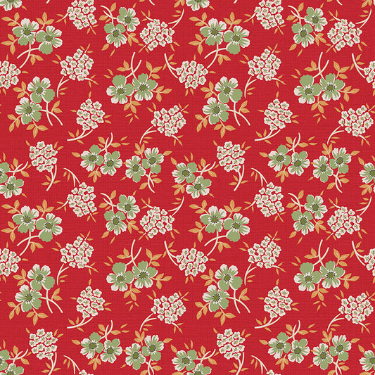 Home Town Holiday Floral Schoolhouse C14900 by Lori Holt for Riley Blake Fabrics (sold in 25cm increments)