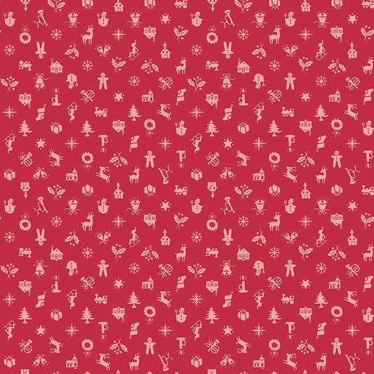 Home Town Holiday Christmas Berry C14907 by Lori Holt for Riley Blake Fabrics (sold in 25cm increments)