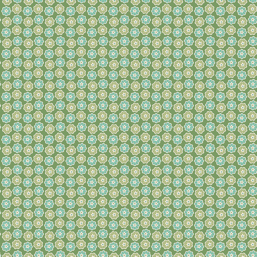 Home Town Holiday Wreath Clover C14917 by Lori Holt for Riley Blake Fabrics (sold in 25cm increments)