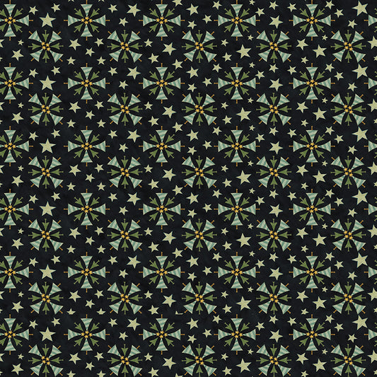 Naughty and Nice Trees Black C16264 by Teresa Kogut for Riley Blake fabrics (sold in 25cm increments)