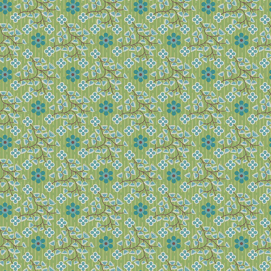 Gentler Times Swell Basil C16470 by Lori Holt of Bee in my Bonnet for Riley Blake Designs (sold in 25cm increments)