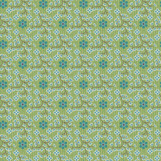 Gentler Times Swell Basil C16470 by Lori Holt of Bee in my Bonnet for Riley Blake Designs (sold in 25cm increments)