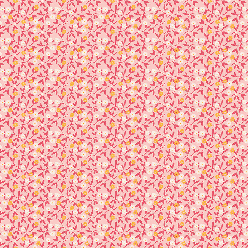 Gentler Times Gracious Coral C16478 by Lori Holt of Bee in my Bonnet for Riley Blake Designs (sold in 25cm increments)