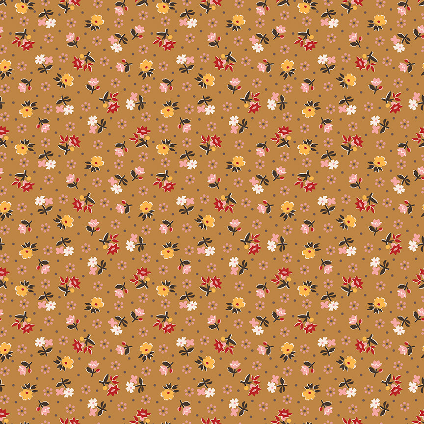 Gentler Times Reunion Butterscotch C1645 by Lori Holt of Bee in my Bonnet for Riley Blake Designs (sold in 25cm increments)